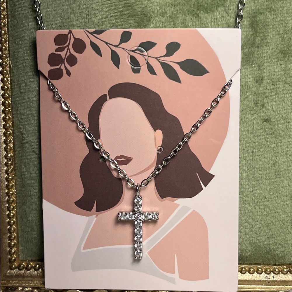 Cross silver necklace